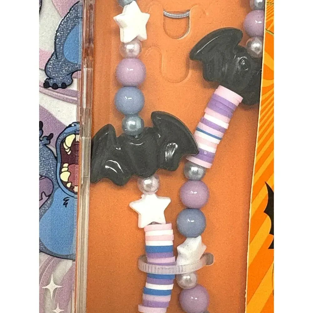 Disney Stitch Halloween Skinnydip iPhone 13 / 14 / 15 Hard Case Beaded Strap NIP